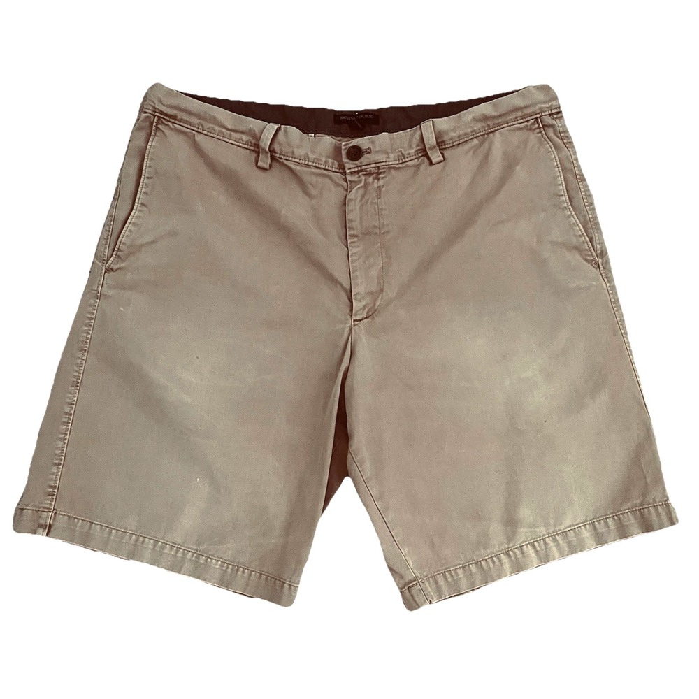 Banana Republic Men's Chino Work‎ Shorts Size 38 Khaki Tan Logo *See Notes